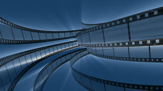 Blue Animated Film Loop - Video HD