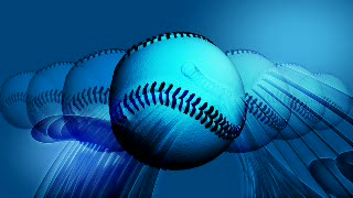 Blue Baseball Ball Spins Loop - Video HD
