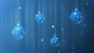 Blue Christmas Ornaments Loop - Video HD
