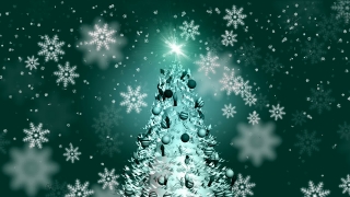 Frozen Green Christmas Tree Loop - Video HD