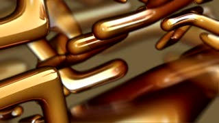 Golden Shapes Twirling Loop - Video HD