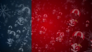 Grey and Red Santa Background Loop - Video HD