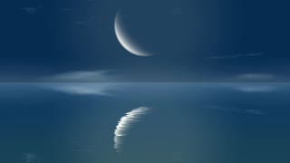 Moon Reflected over the Ocean Loop - Video HD