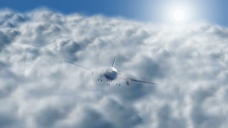 Plane over Clouds Animation Loop - Video HD