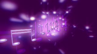 Purple Music Notes Loop - Video HD