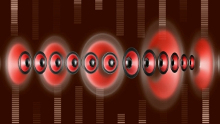 Red Loudspeakers Line Loop - Video HD