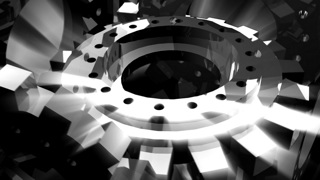 Silver Gears Spinning Loop - Video HD