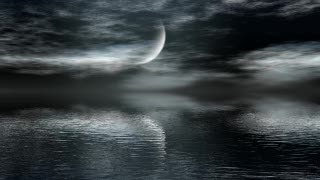 Silver Moon over Ocean - Video HD
