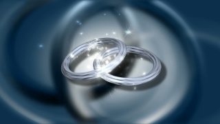 Silver Rings over Blue Loop - Video HD