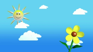 Smiling Sun and Yellow Flower Loop - Video HD