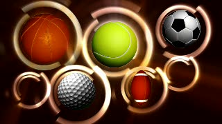 Sports Balls Spinning Loop - Video HD