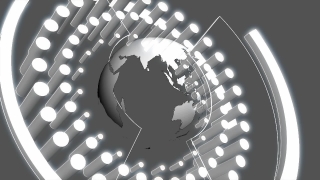 White and Grey Geometric Globe Loop - Video HD