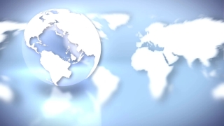 White Globe and World Map Loop - Video HD