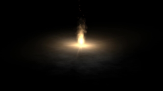 Flame Burning in the Dark Loop - Video HD