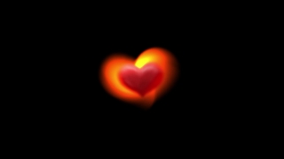 Red Heart Glowing Loop - Video HD
