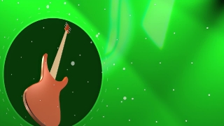 Spinning Guitar over Green Loop - Video HD